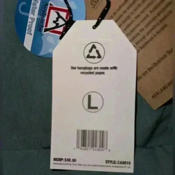 NWT AVALANCHE half zip waterproof women pullover size L in green - Picture 5 of 5